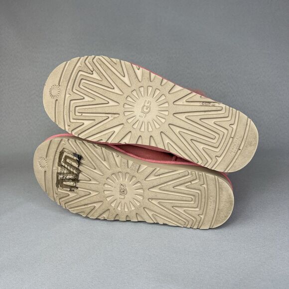 Womens UGG Australia Boots Sz 8 Bailey Mini Zip Pink Suede Wool Ankle Boho Shoes - Picture 16 of 16